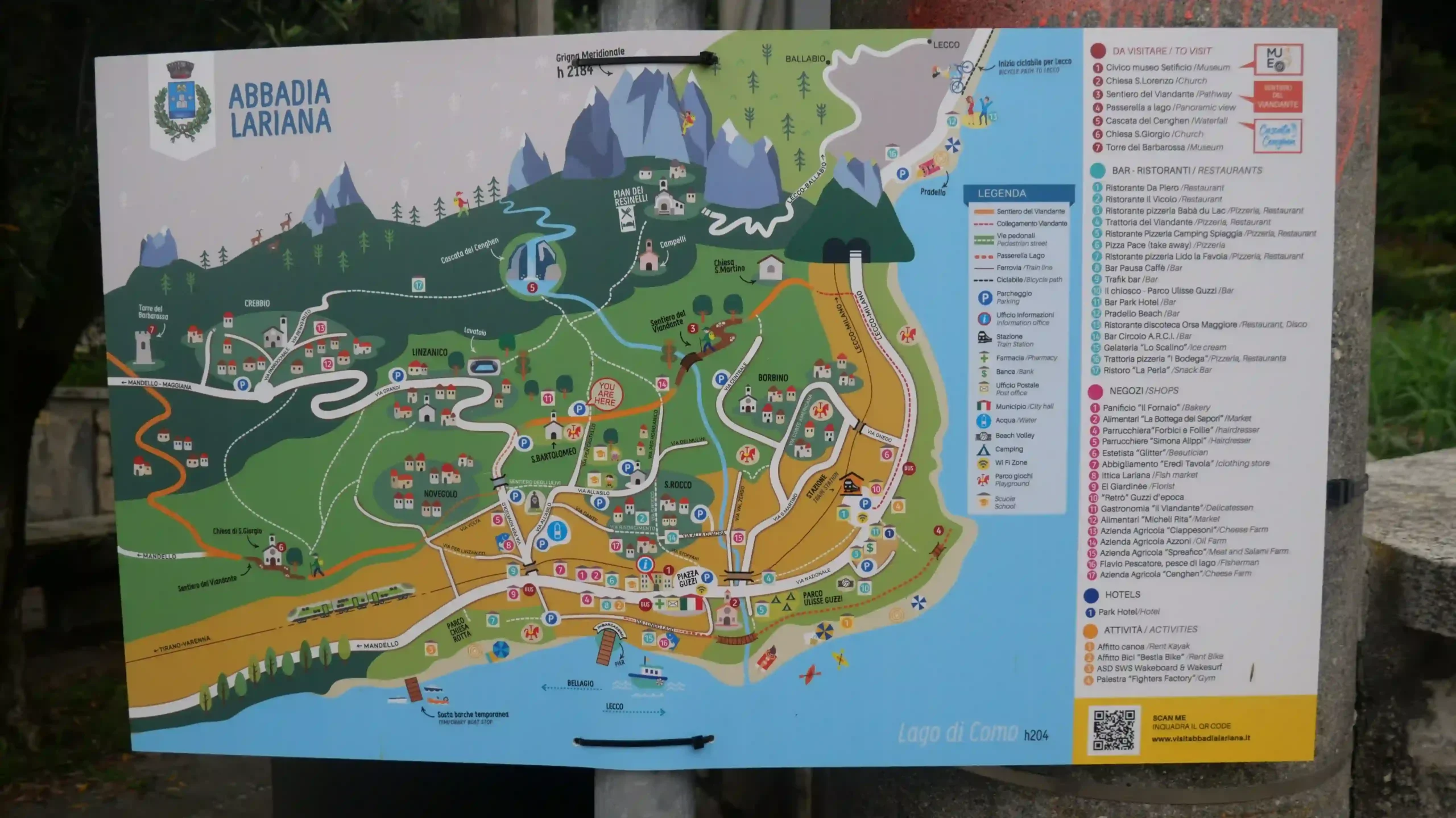 La mappa del sentiero