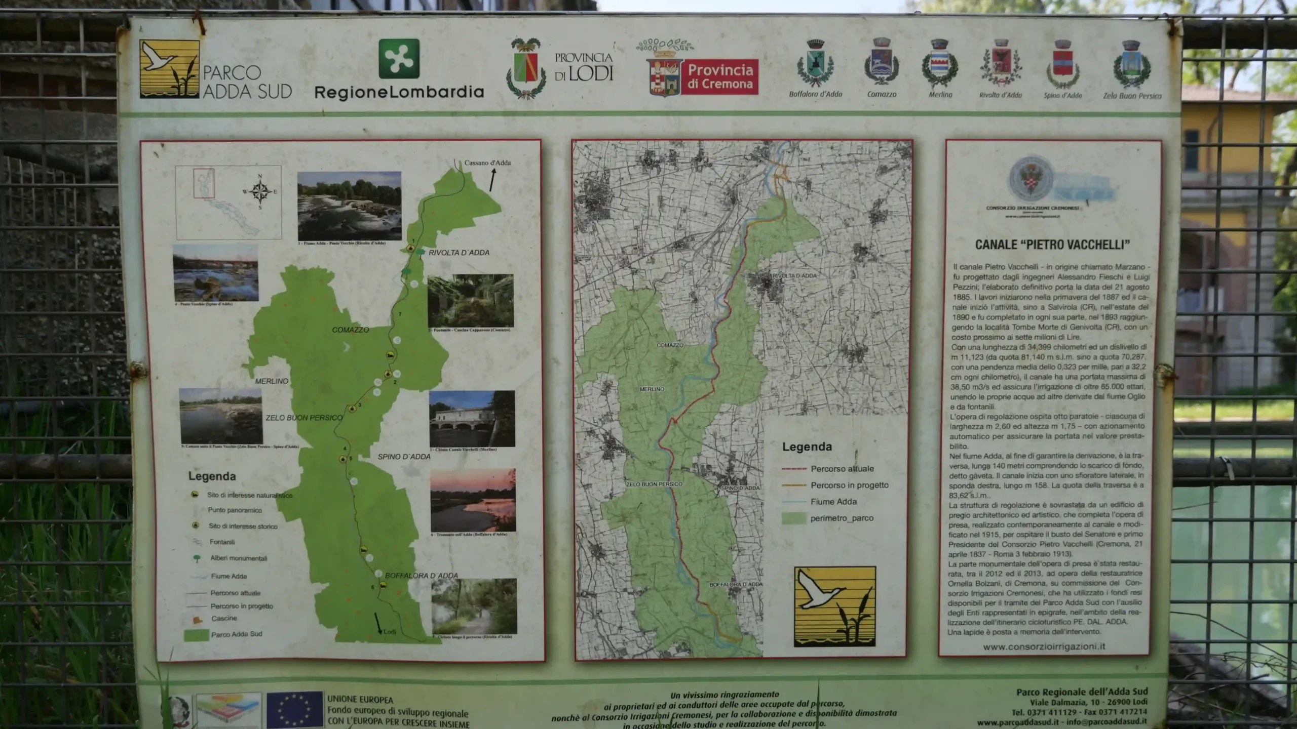 La mappa del canale Pietro Vacchelli